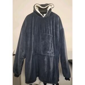 The Comfy Original Wearable Blanket Navy Blue Hoodie Pullover Adult One Size